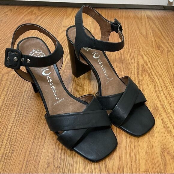 Jeffrey Campbell Cermak Leather Strap black sandal - Picture 5 of 9